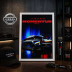 Nissan GT-R R35 — MOMENTUM | The Art of Speed | WPFM Framed Poster