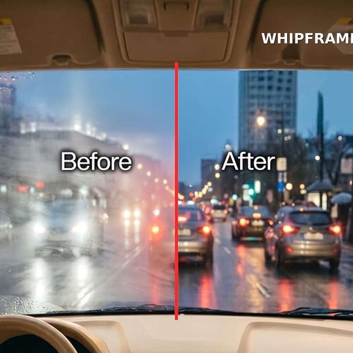 WHIPFRAME 2-in-1  Anti Fog Glass Coating and Rain Repellent (Pack of 2)