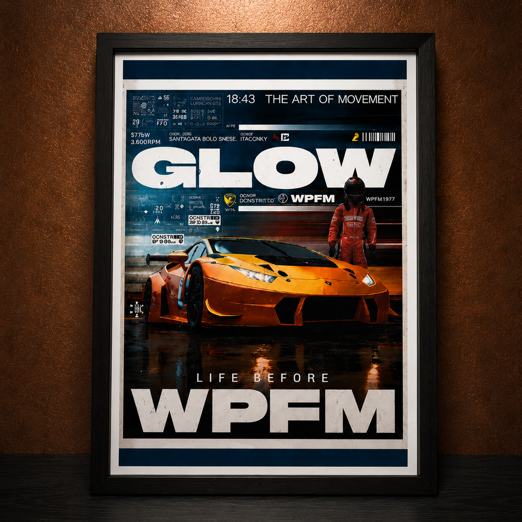 Lamborghini GLOW — WPFM Automotive Art | Framed Poster