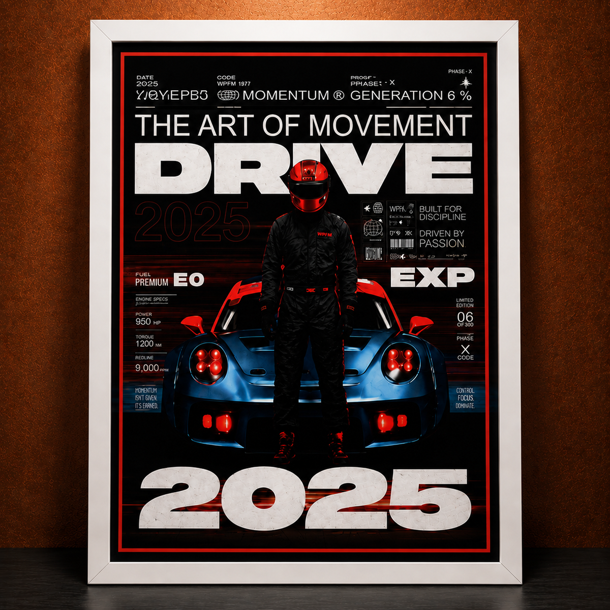 Porsche DRIVE — The Art of Movement | Framed Poster