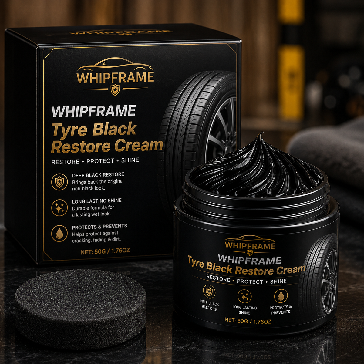 WhipFrame  Tyre Black Restore Cream