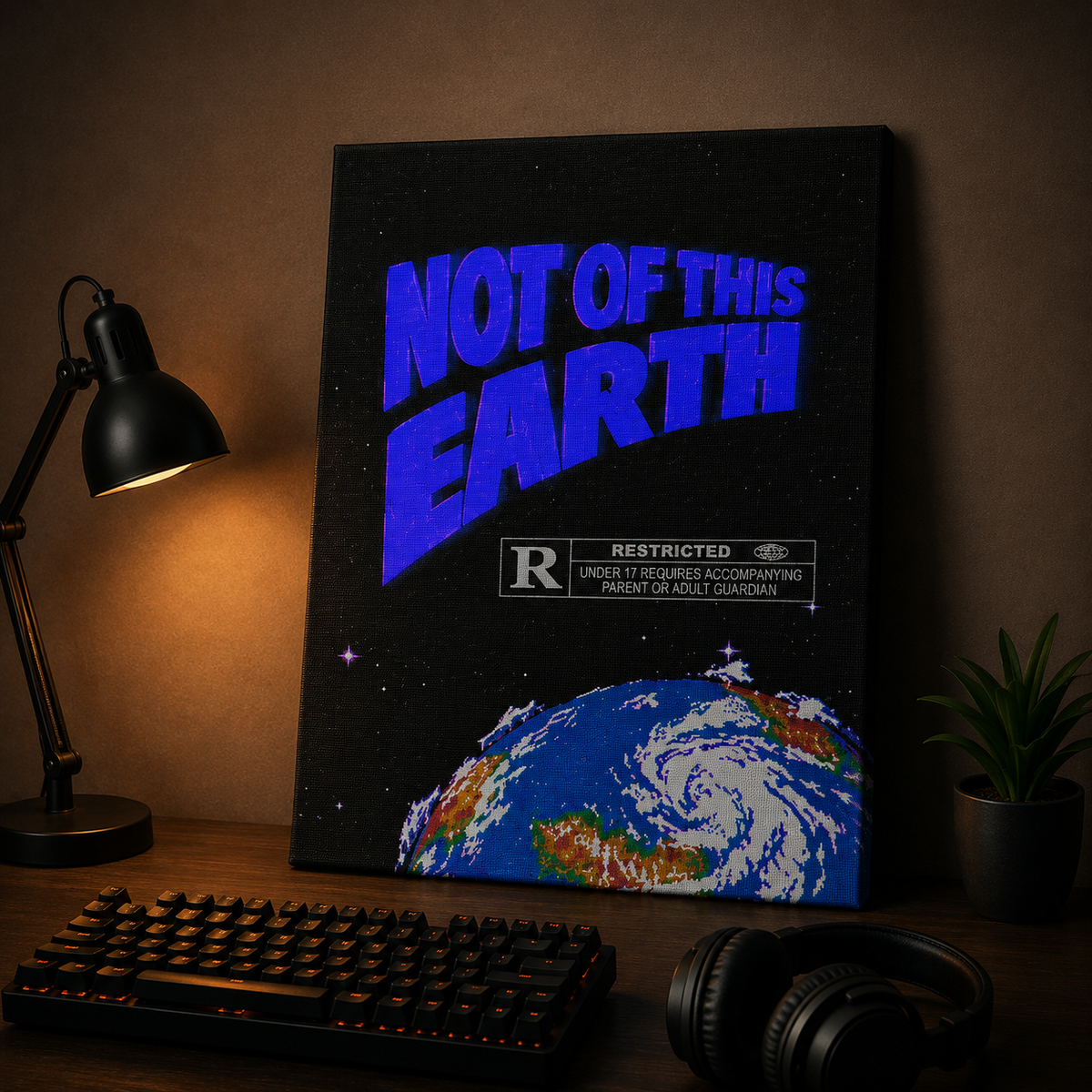 NOT OF THIS EARTH — Cosmic Earth | Restricted Edition Canvas 🌎🪐