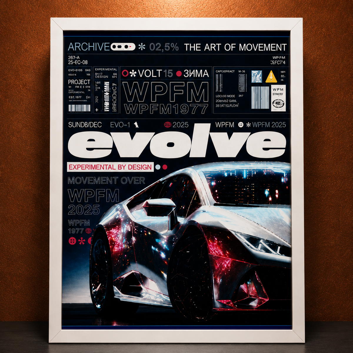 LAMBORGHINI EVOLVE — The Art of Movement | Framed Poster