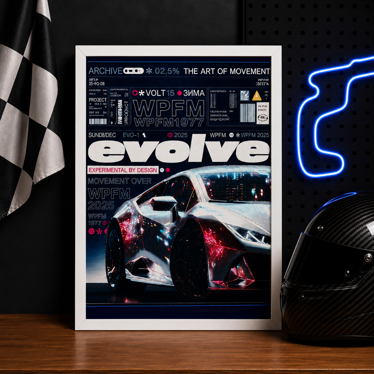 LAMBORGHINI EVOLVE — The Art of Movement | Framed Poster