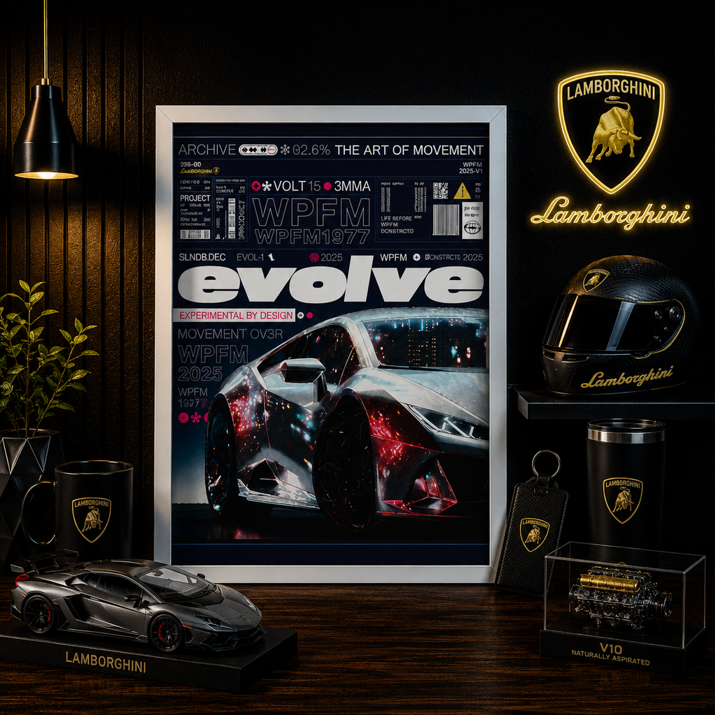 LAMBORGHINI EVOLVE — The Art of Movement | Framed Poster