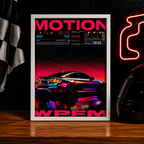 BMW M4 Competition — MOTION | The Art of Performance | WPFM Framed Poster