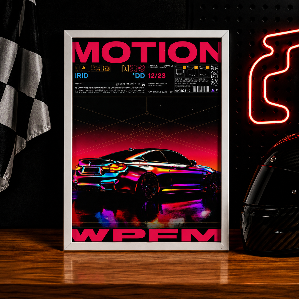 BMW M4 Competition — MOTION | The Art of Performance | WPFM Framed Poster