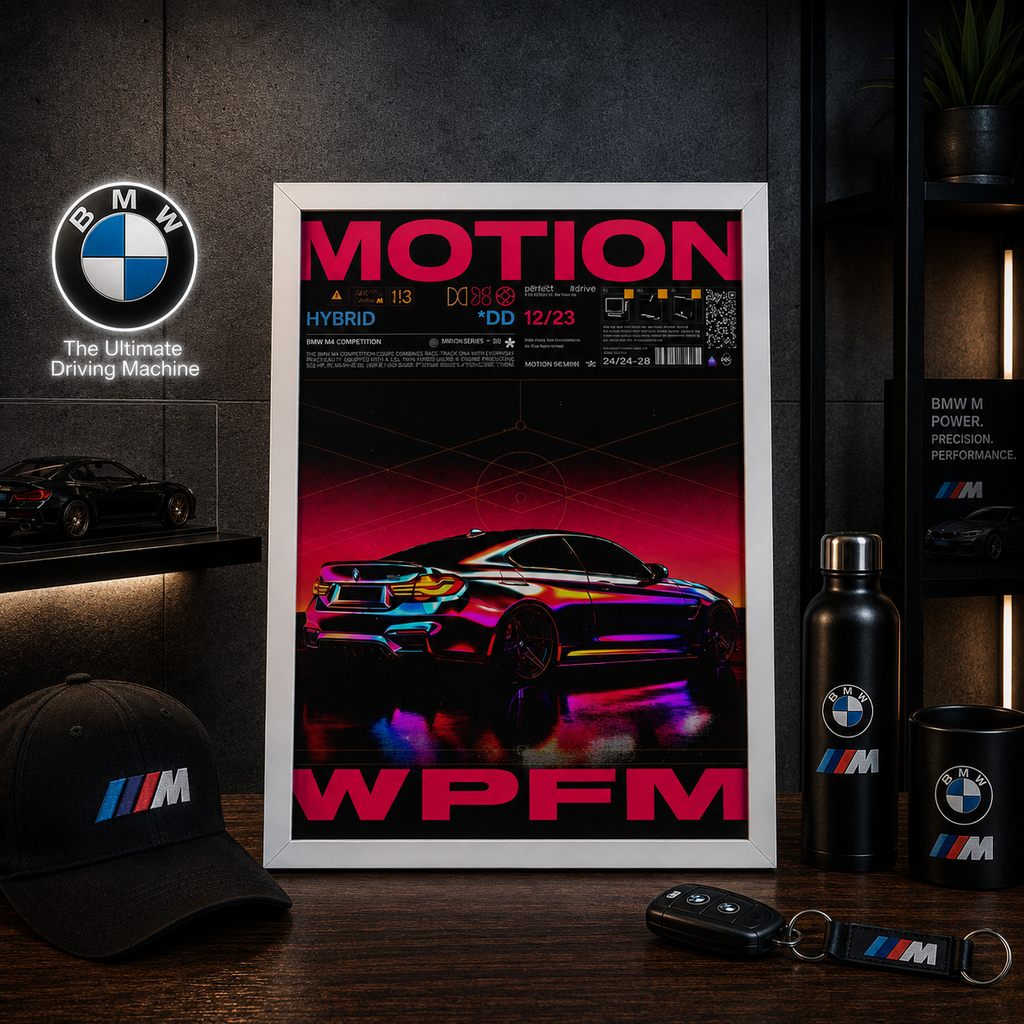 BMW M4 Competition — MOTION | The Art of Performance | WPFM Framed Poster