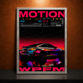 BMW M4 Competition — MOTION | The Art of Performance | WPFM Framed Poster