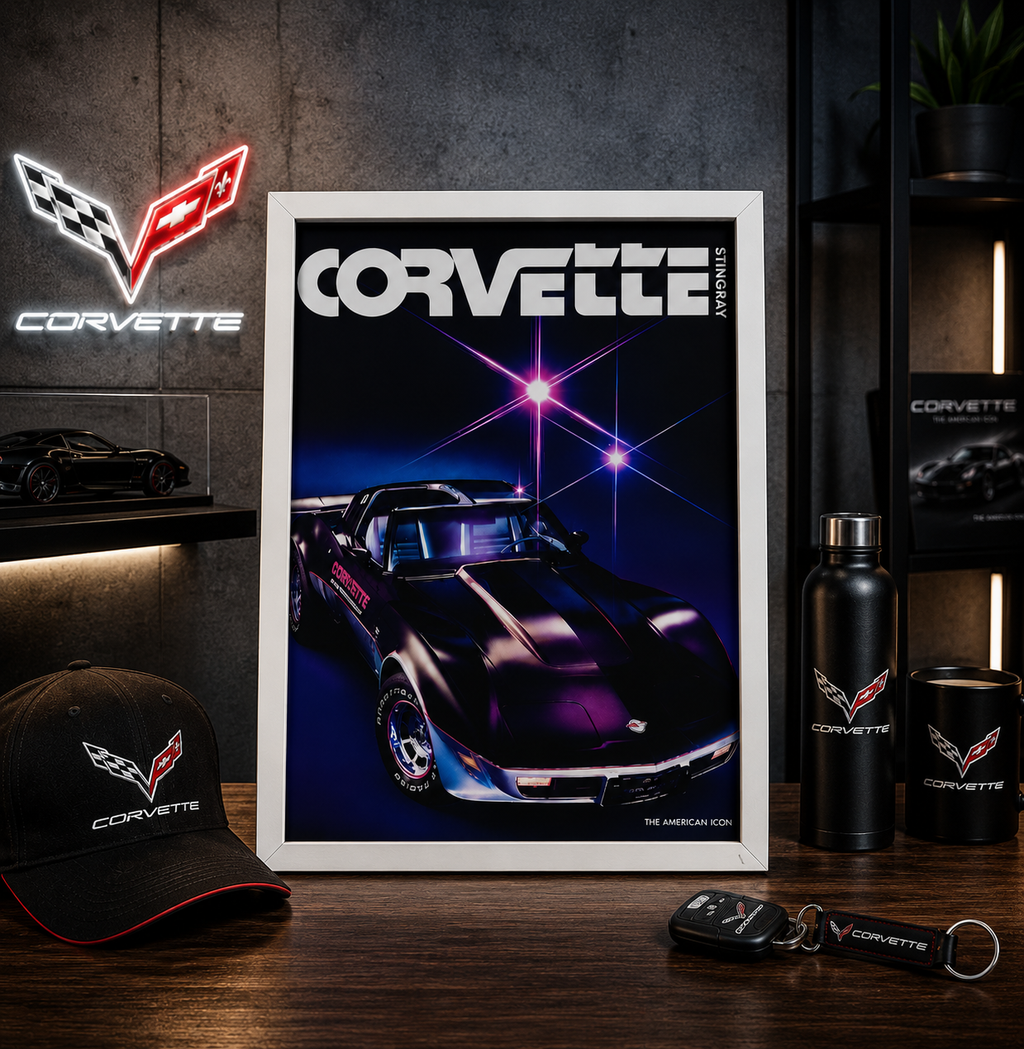 Chevrolet Corvette — NIGHTFALL | The Art of Performance | WPFM Framed Poster