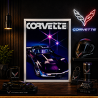 Chevrolet Corvette — NIGHTFALL | The Art of Performance | WPFM Framed Poster