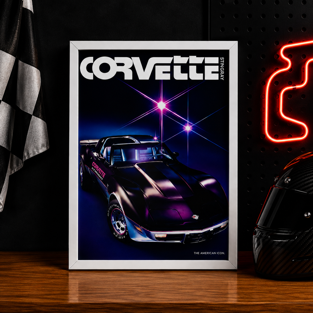 Chevrolet Corvette — NIGHTFALL | The Art of Performance | WPFM Framed Poster