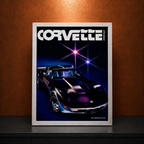 Chevrolet Corvette — NIGHTFALL | The Art of Performance | WPFM Framed Poster