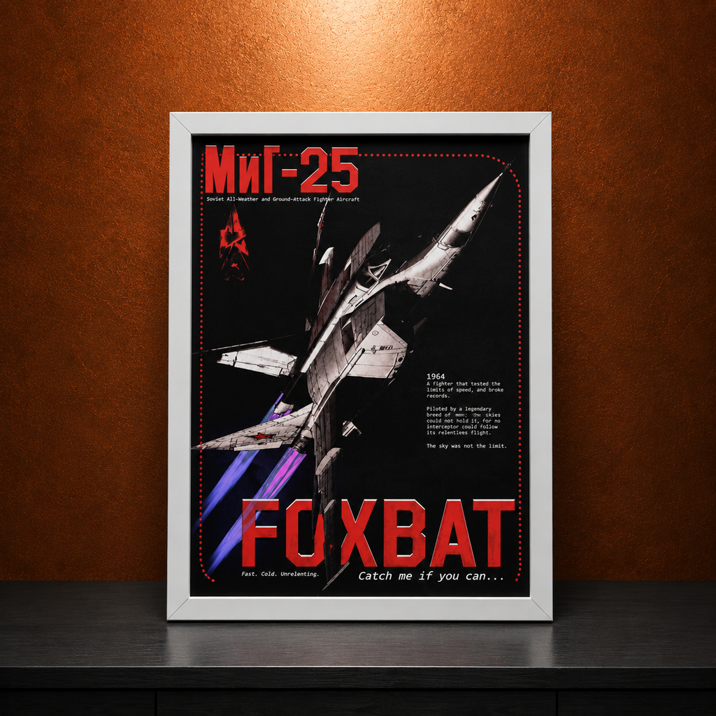 MiG-25 Foxbat — AFTERBURNER | WPFM Aviation Art | Framed Poster