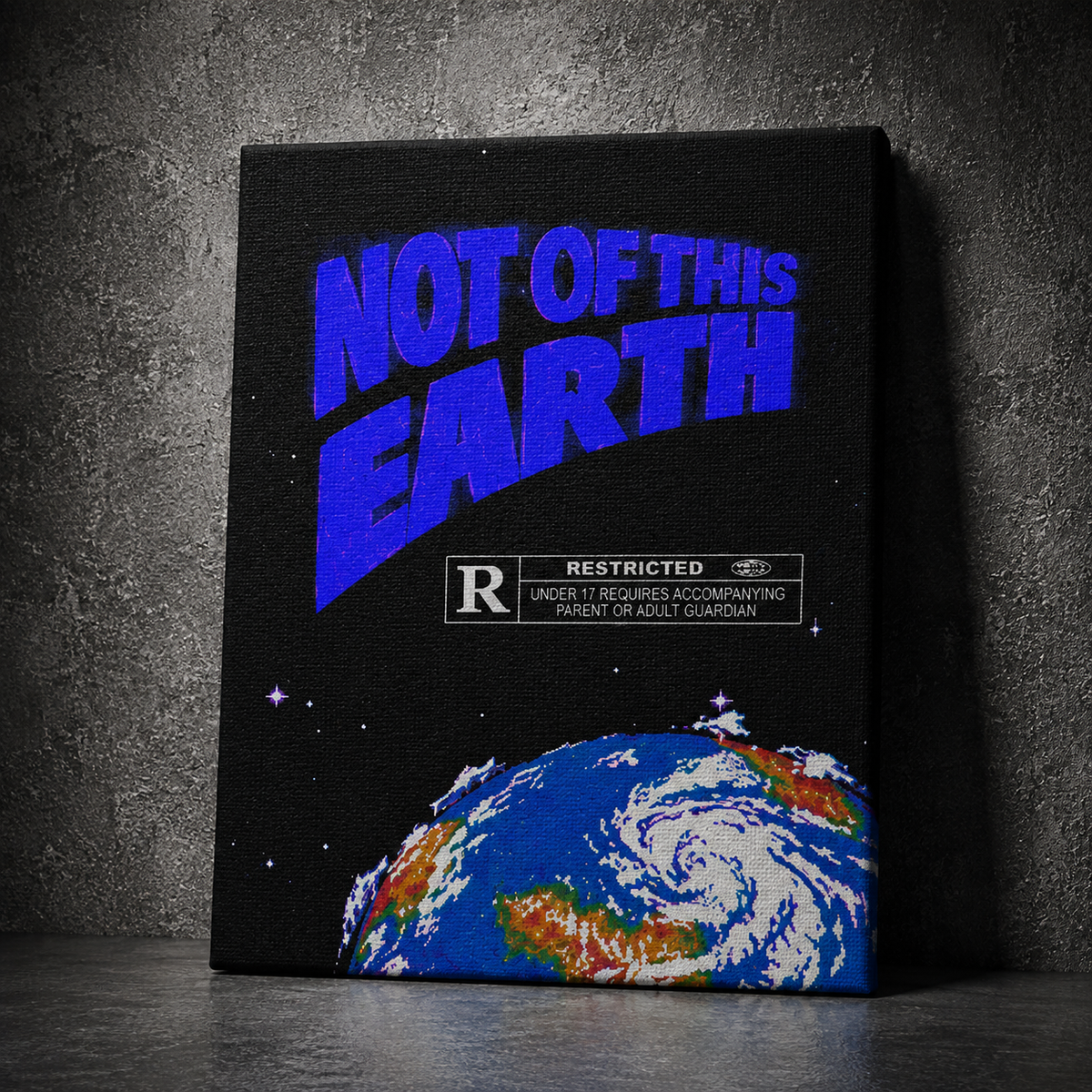 NOT OF THIS EARTH — Cosmic Earth | Restricted Edition Canvas 🌎🪐