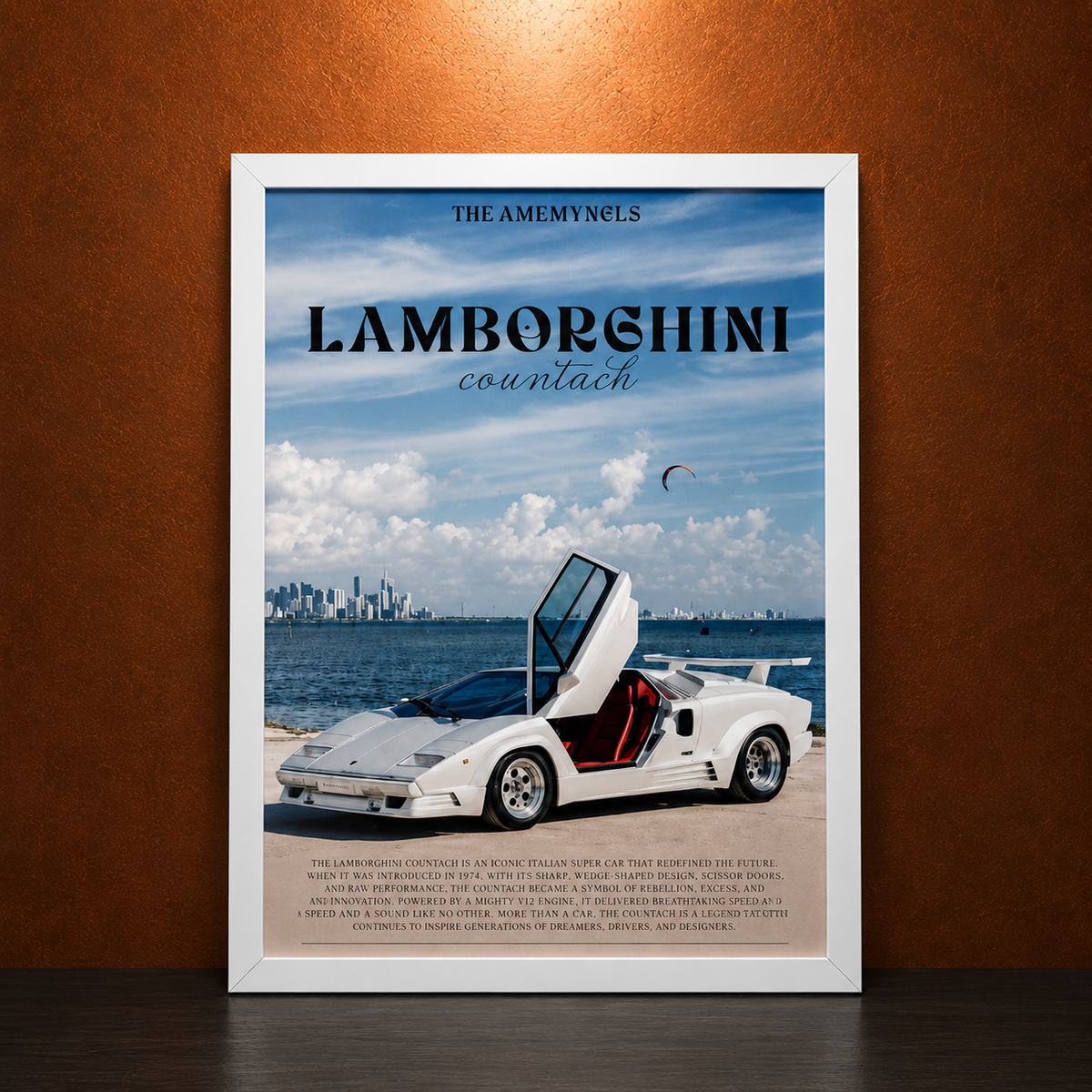Lamborghini Countach — THE ART OF LEGACY | WPFM Framed Poster