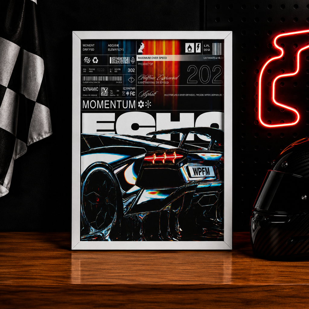 Lamborghini Aventador — RUSH | The Art of Performance | WPFM Framed Poster