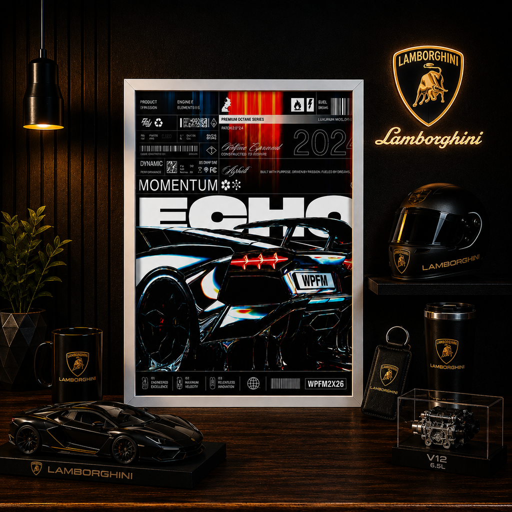 Lamborghini Aventador — RUSH | The Art of Performance | WPFM Framed Poster