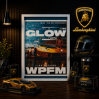 Lamborghini GLOW — WPFM Automotive Art | Framed Poster
