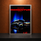 Nissan GT-R R35 — MOMENTUM | The Art of Speed | WPFM Framed Poster