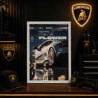 Lamborghini Huracán — FLOW | The Art of Performance | WPFM Framed Poster
