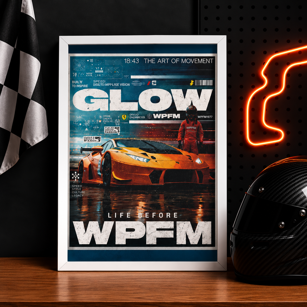 Lamborghini GLOW — WPFM Automotive Art | Framed Poster