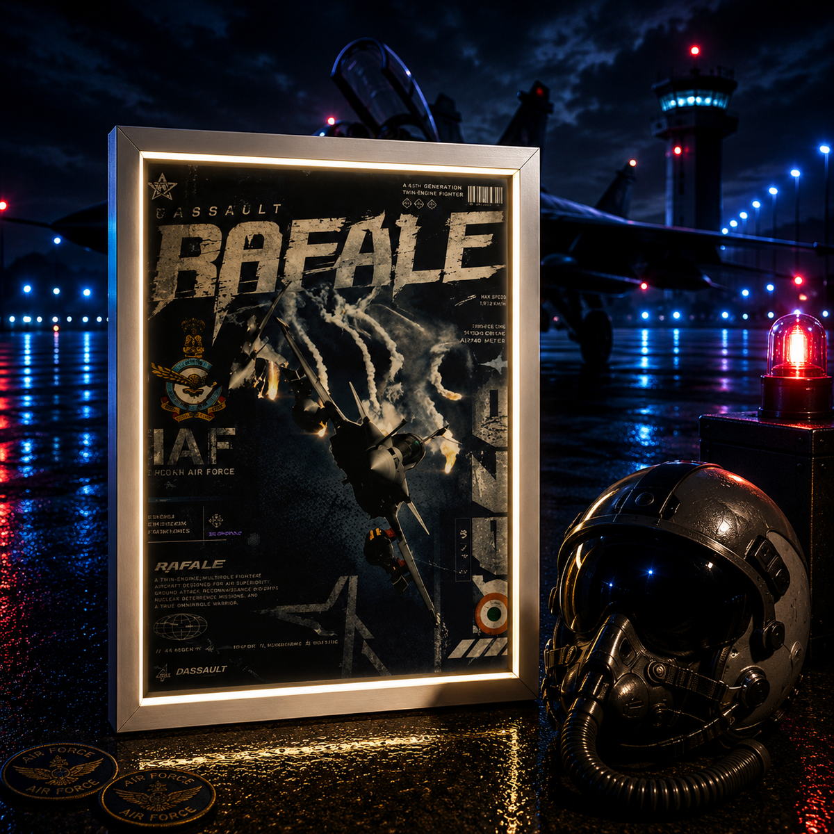 Dassault Rafale — BATTLE READY | The Art of Air Power | WPFM Framed Poster