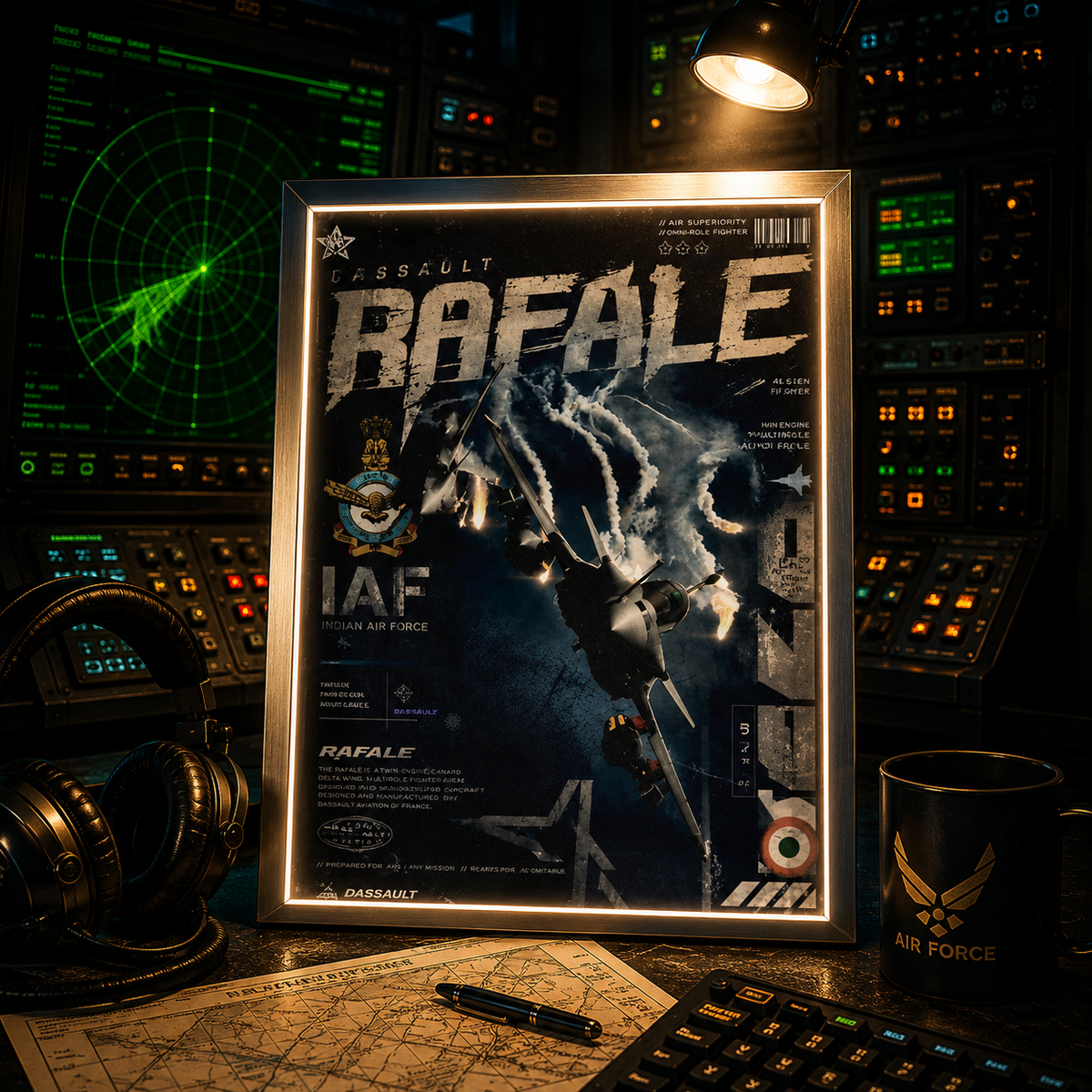 Dassault Rafale — BATTLE READY | The Art of Air Power | WPFM Framed Poster