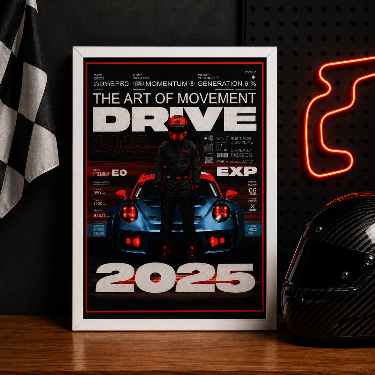 Porsche DRIVE — The Art of Movement | Framed Poster
