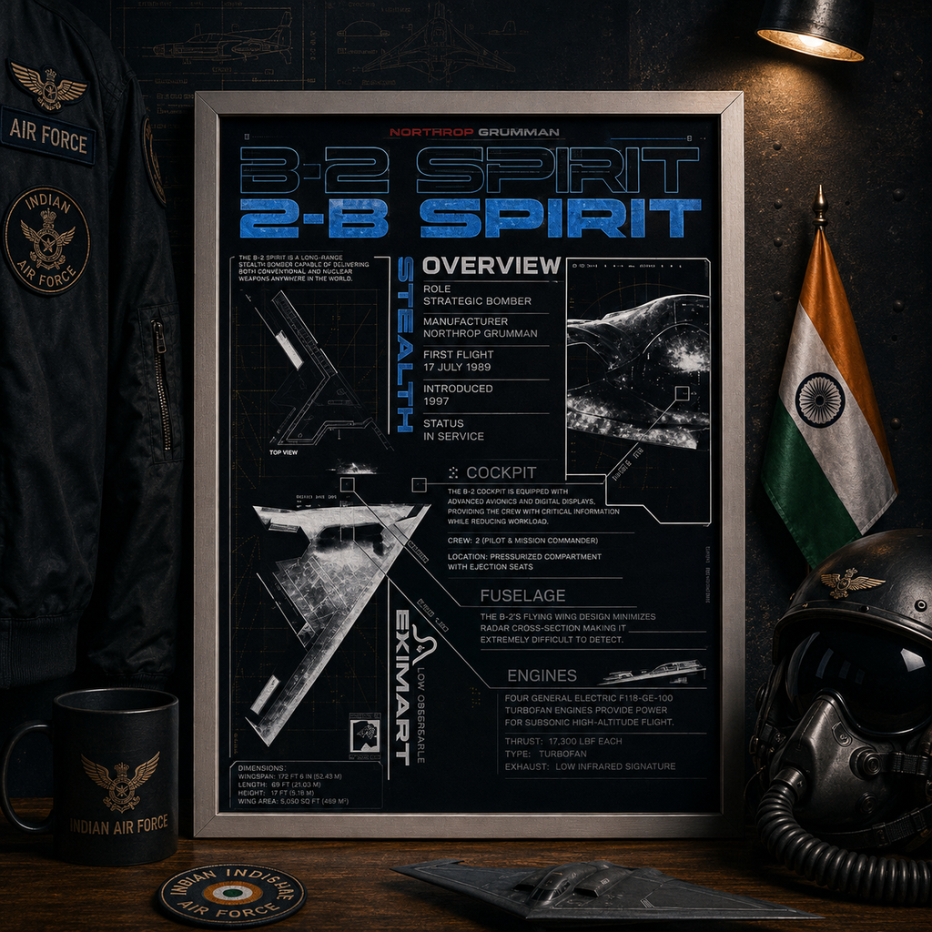 Northrop B-2 Spirit — STEALTH | The Art of Air Power | WPFM Framed Poster