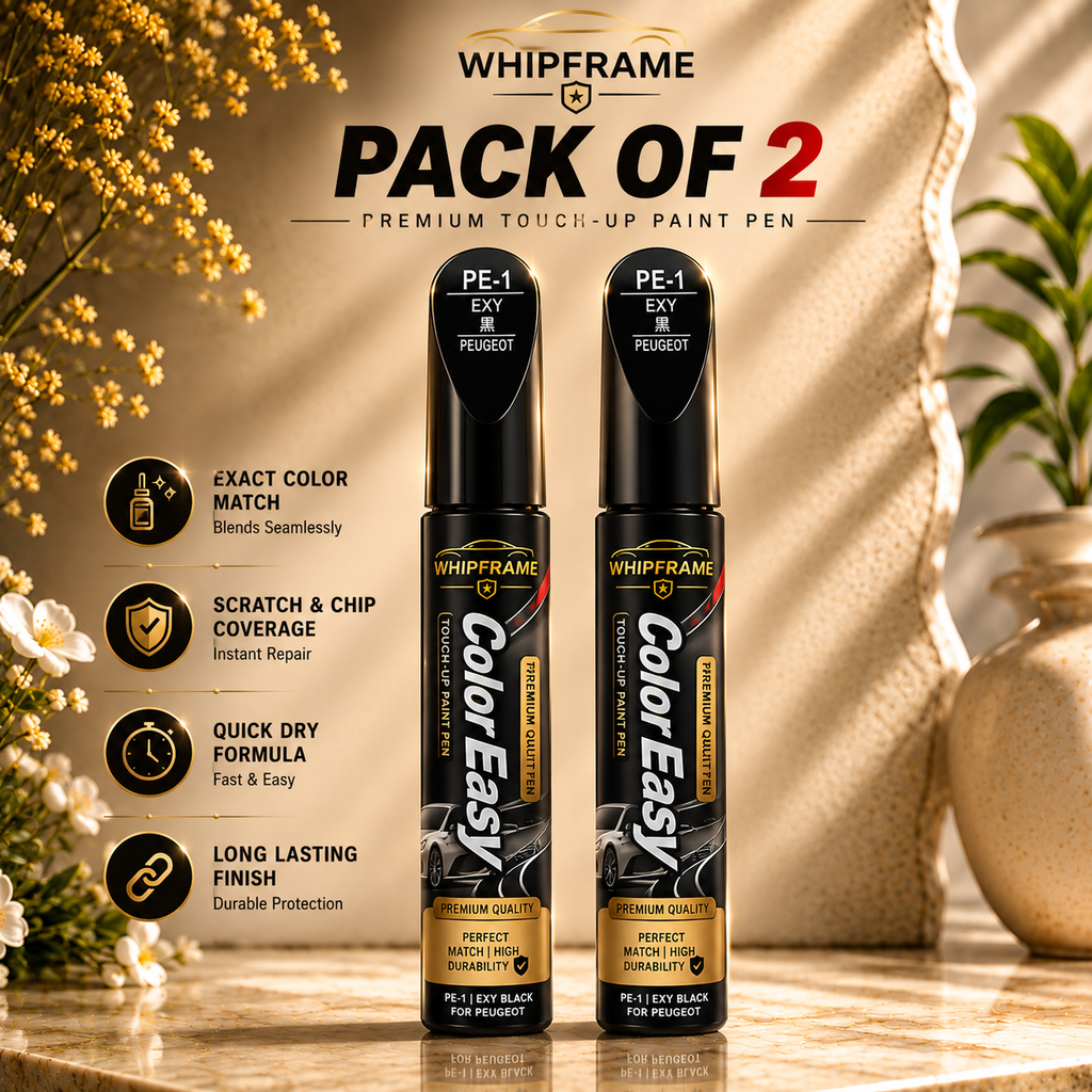 WHIPFRAME Car Scratch Repair Touch-Up Paint Pen – 2-in-1 Scratch & Paint Chip Repair (Pack of 2)