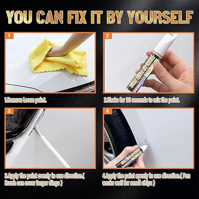 WHIPFRAME Car Scratch Repair Touch-Up Paint Pen – 2-in-1 Scratch & Paint Chip Repair (Pack of 2)