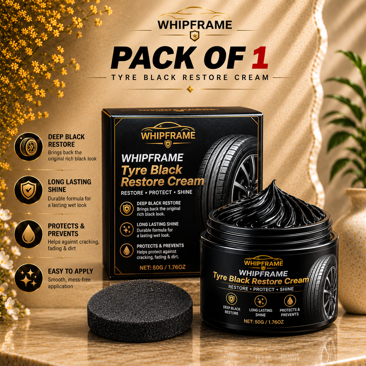 WhipFrame  Tyre Black Restore Cream